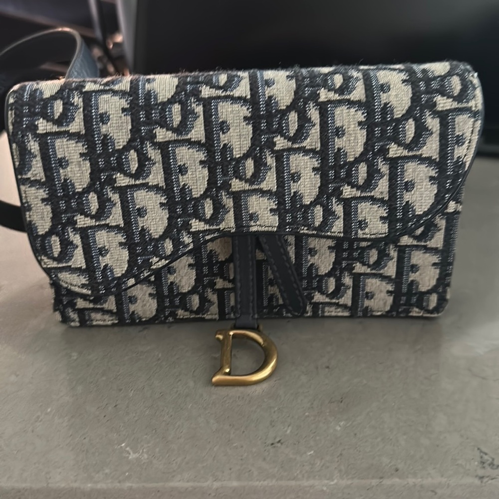 Christian Dior Long Saddle wallet with strap